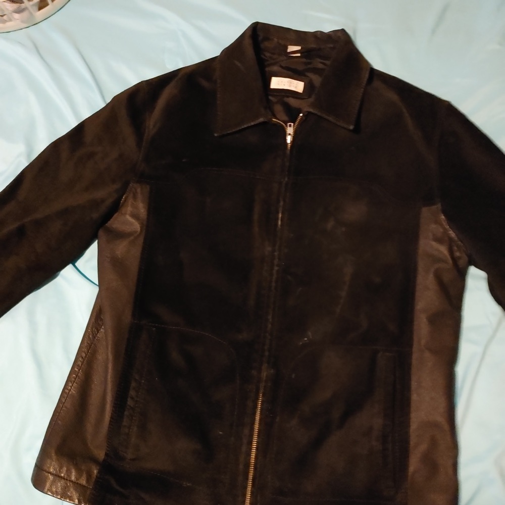 Barney’s New York leather/suede jacket. Size M